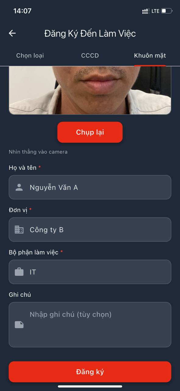 xFace Dashboard Mobile